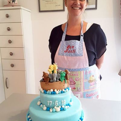 Geburtstagstorte mit Arche Noah dekoriert in der Einzelbackstunde bei Con Festi