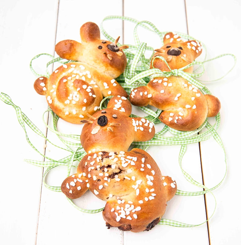 Hasen und Nester aus &Ouml;lteig