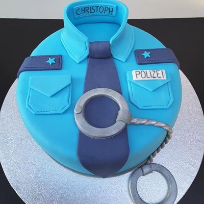 Polizeihemd Torte mit Handschellen