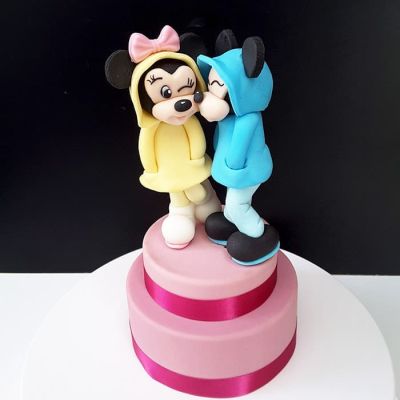 Modellieren f&uuml;r Torte &ndash; Mickey und Minnie Mouse