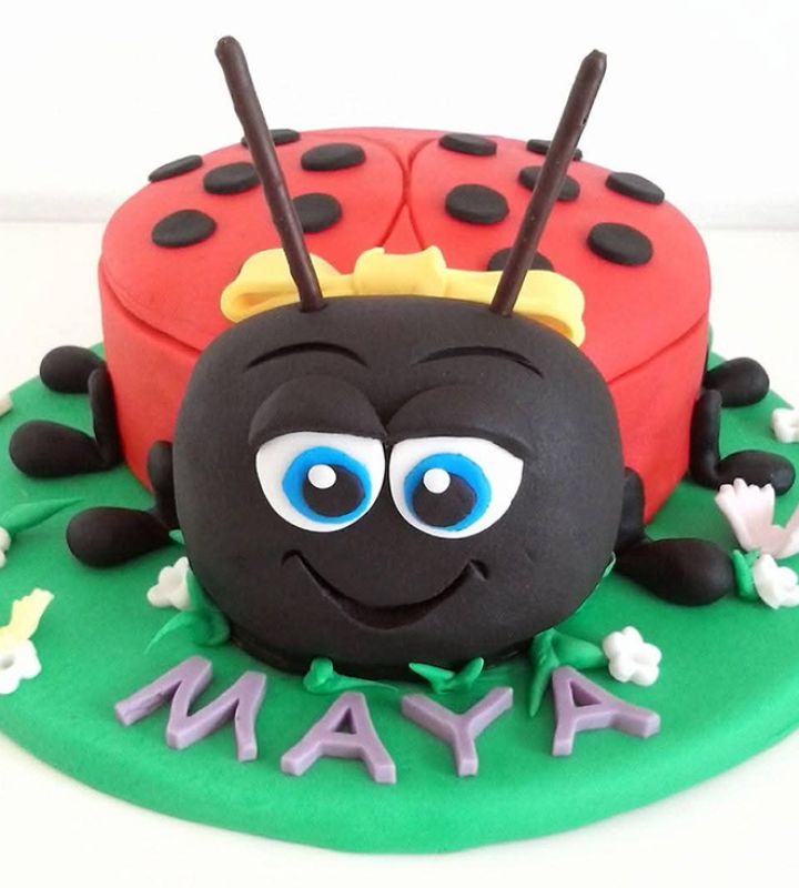 Marienkäfertorte dekorieren