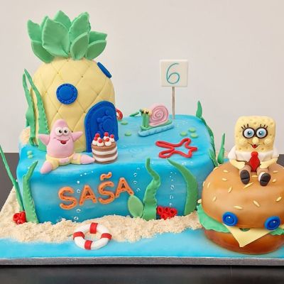 Spongbog Schwammkopf mit Patrick Seestern Torte von Con Festi in Tirol