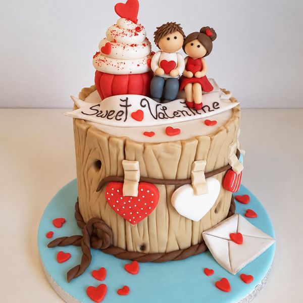 My Sweet Valentin Torte dekorieren und modellieren im Pärchen-Backkurs