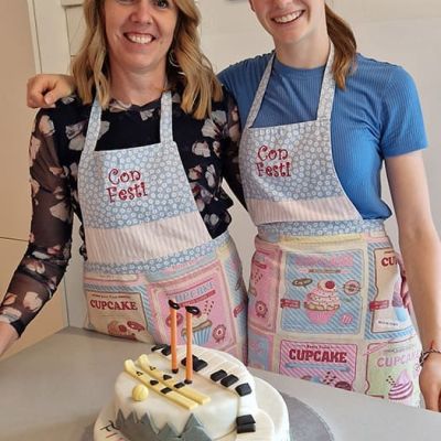 Torte zur Firmung mit Ski und Klaviertasten gestaltet bei Con Festi